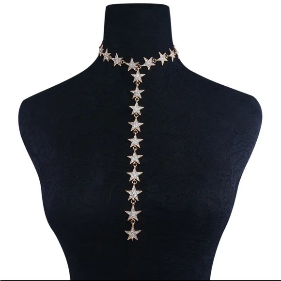 Luxury by Loren Jewelry - 🆕Handcrafted lariat necklace of encrusted stars Beautiful lay out